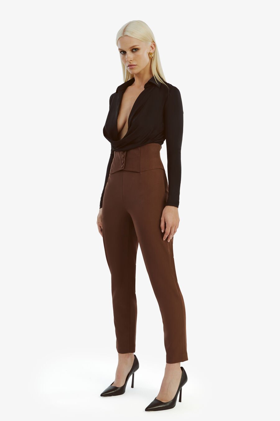 CORSET PANT in colour CHOCOLATE