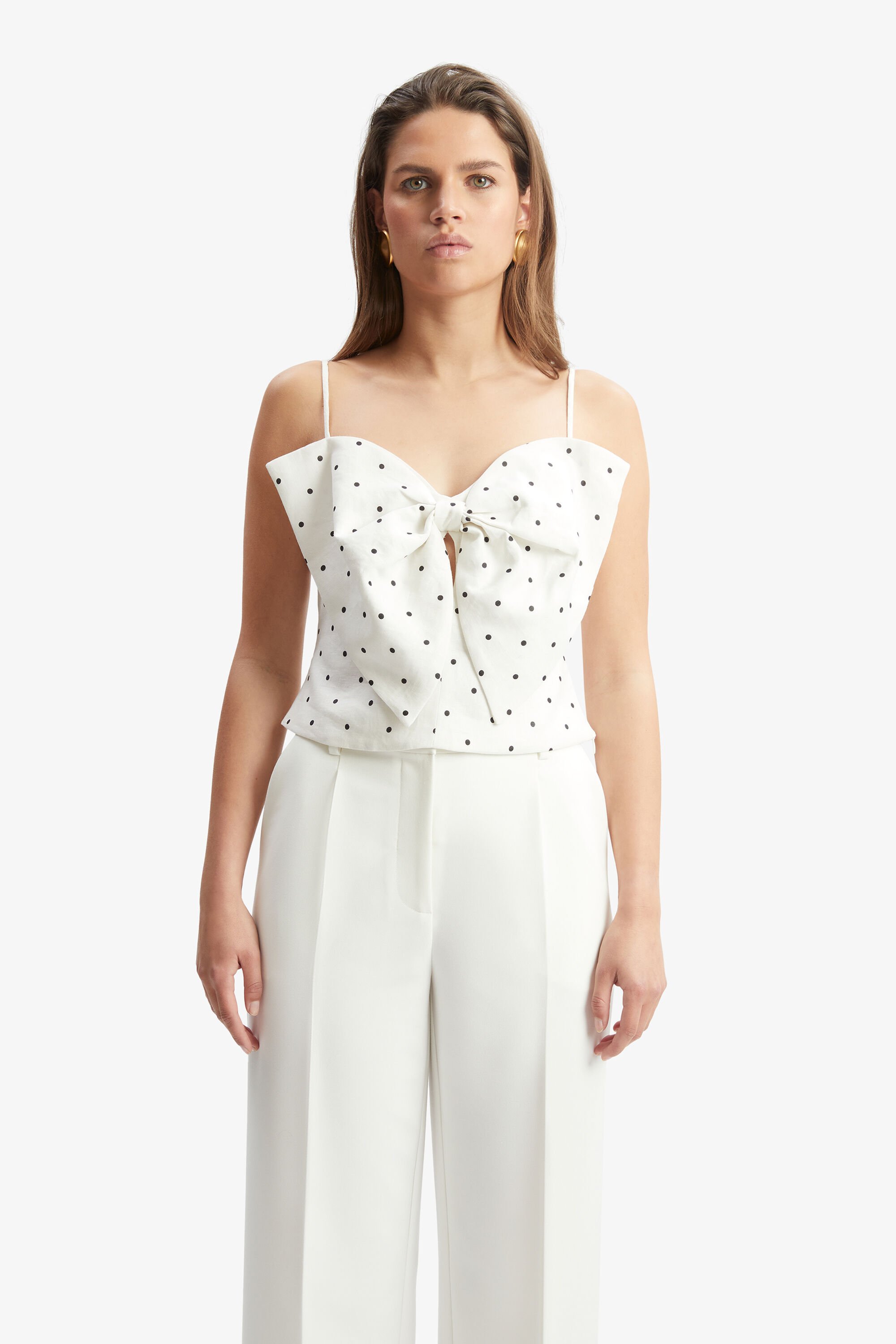 LEINWANDE新品タグ付 Sheer Linen Top white leinwande（ラインヴァンド）の「Sheer Linen Top（シャツ/ブラウス