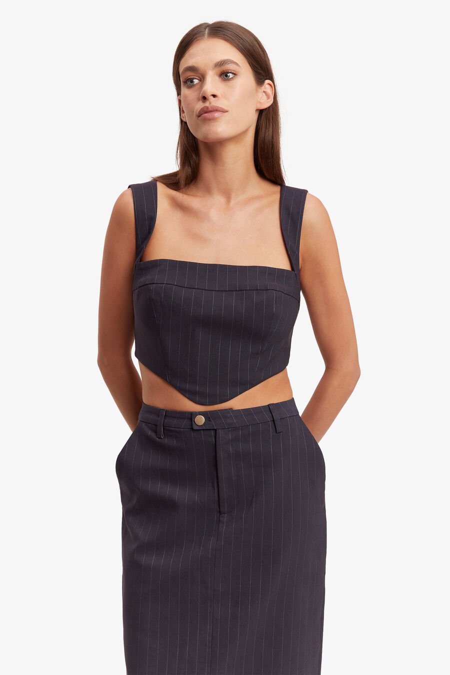 Sian Pin Stripe Bustier