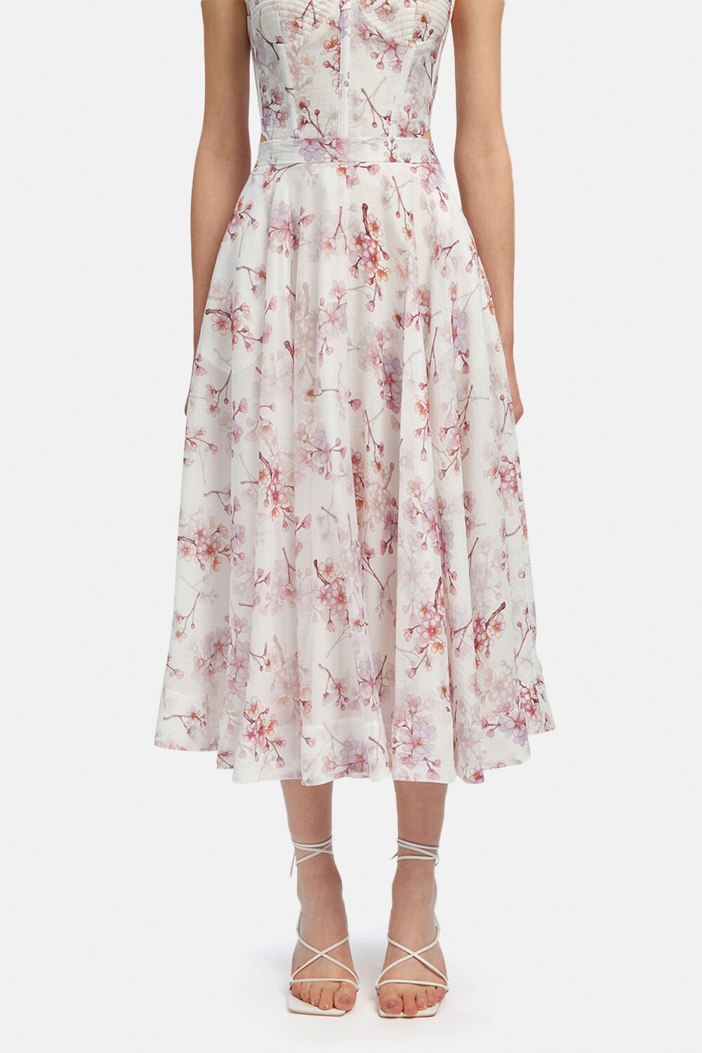 GRACIOUS MIDI SKIRT in colour BLOSSOM