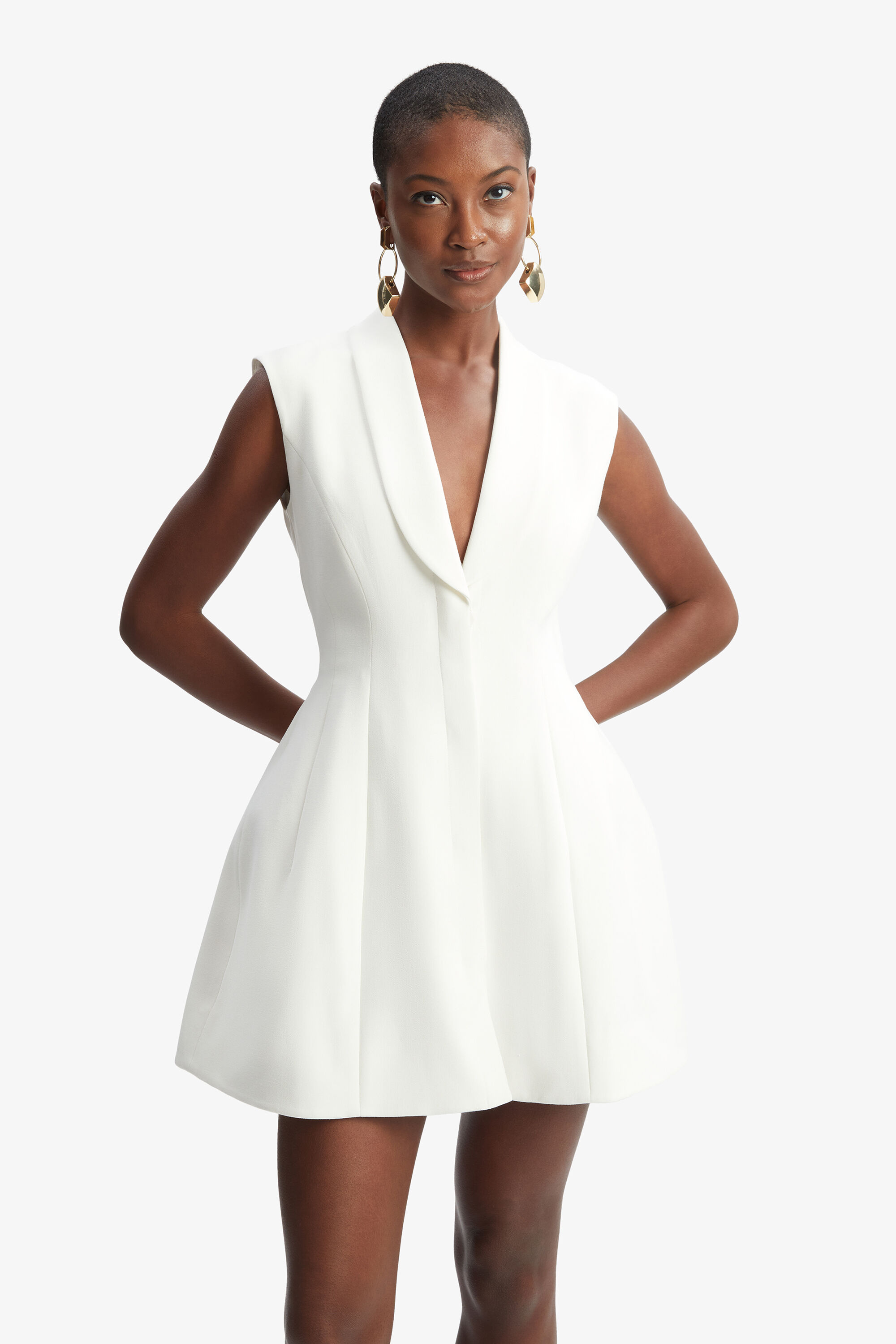 Destene Hourglass Mini Dress In Orchid White | Bardot