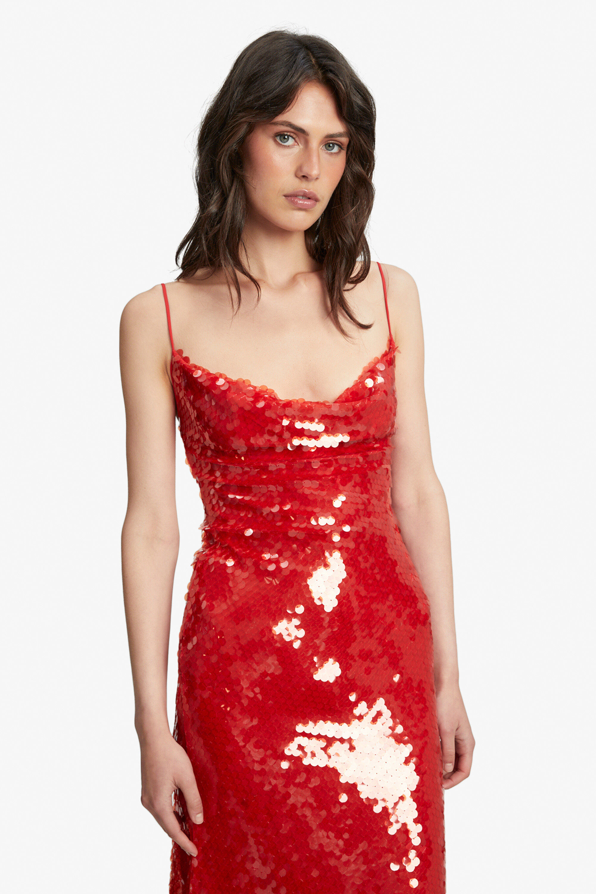 素晴らしい品質 Dress Maxi Sequin Karina In Bardot | Red Fire トップス
