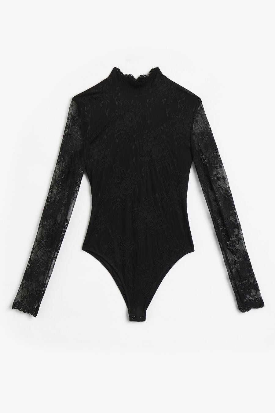 AUREL STRETCH LACE BODYSUIT in colour Black