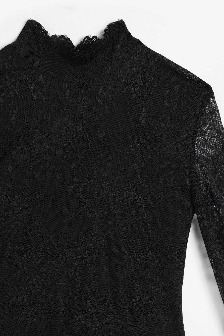 AUREL STRETCH LACE BODYSUIT in colour Black