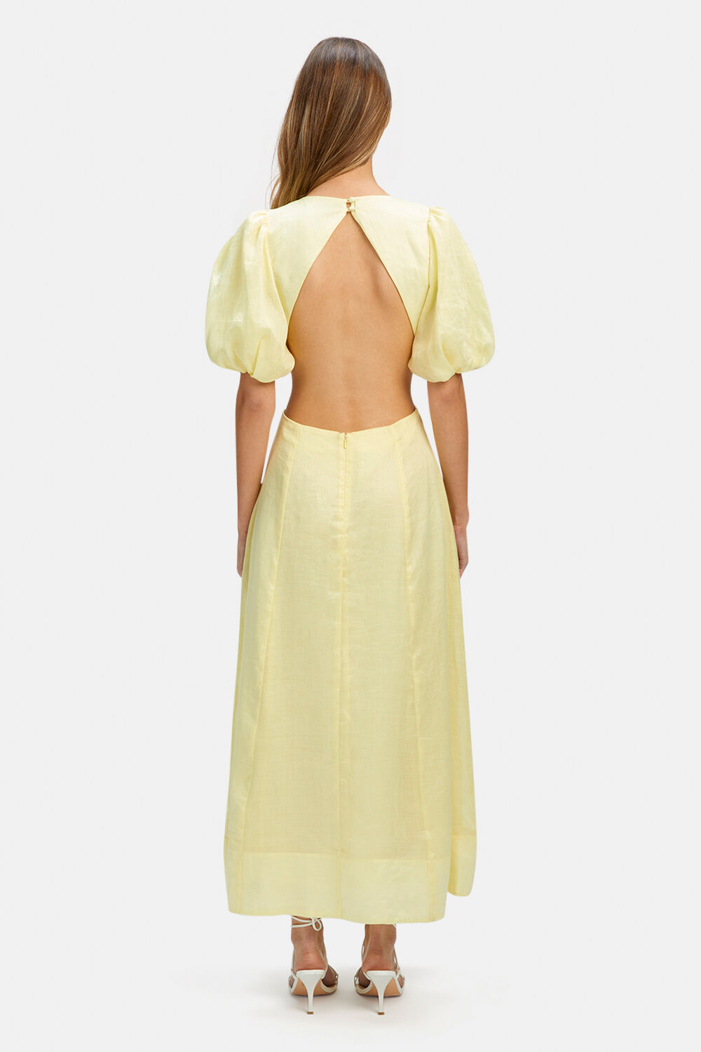 MALINA MIDI DRESS in colour BUTTERCUP