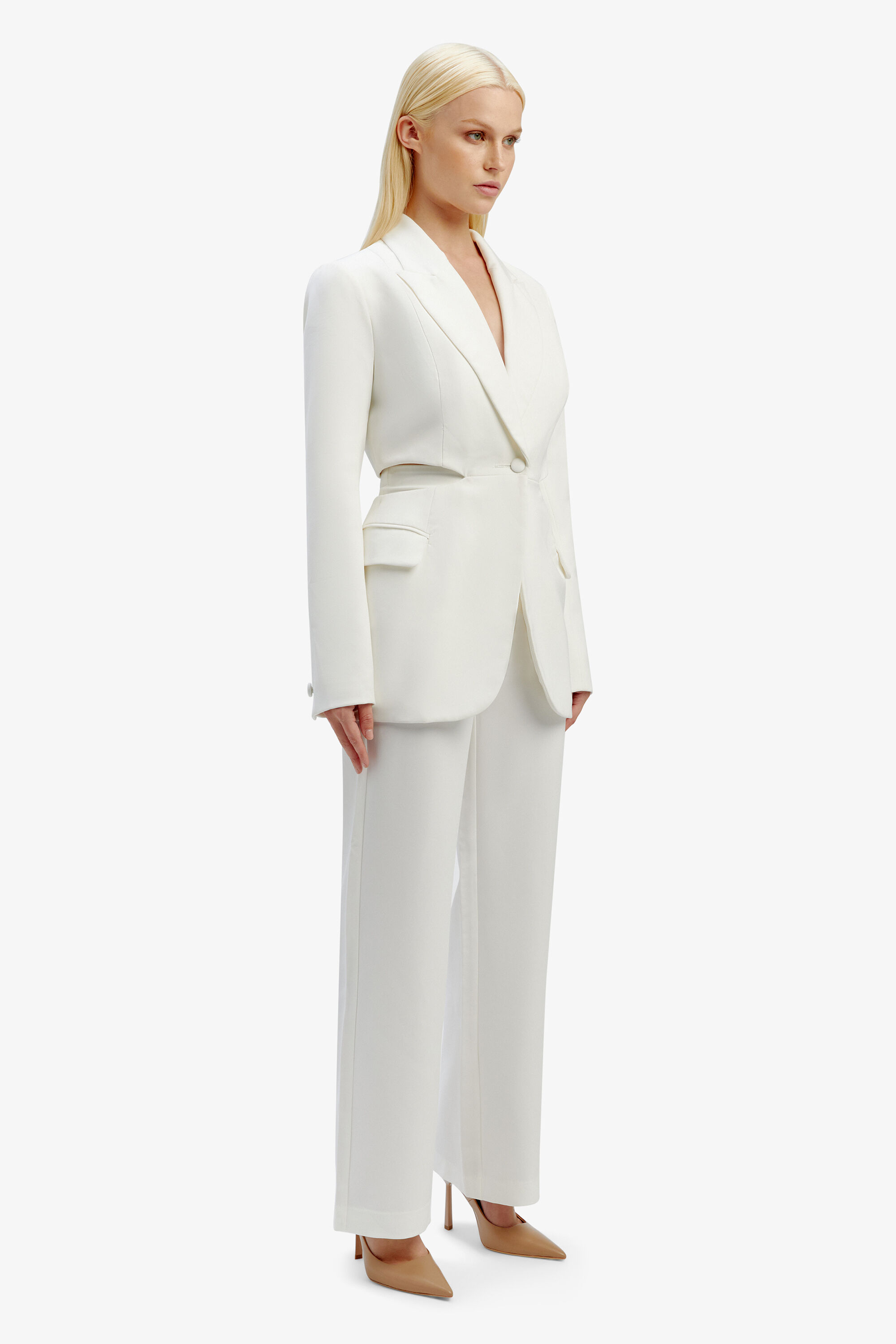 Cassian Cut Out Blazer In Ivory Bardot