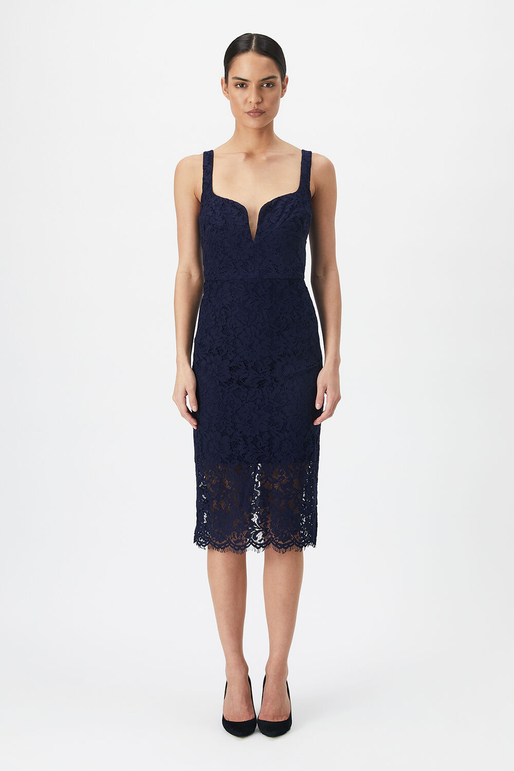 ADELINE MIDI DRESS in colour BLACK IRIS