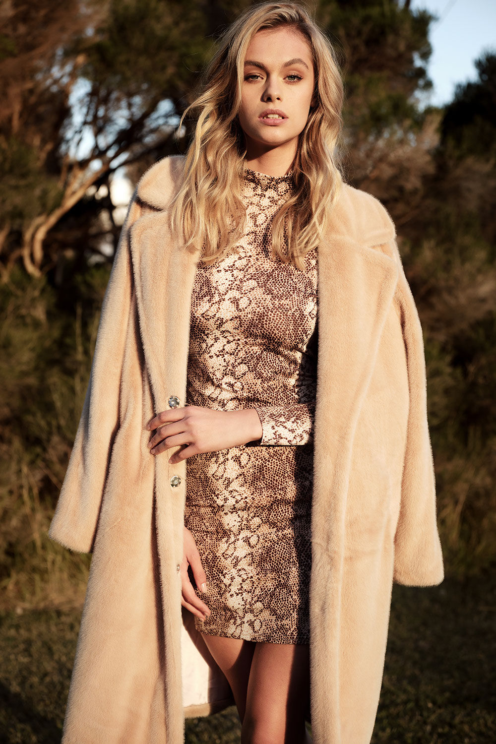 Bardot snake print dress store