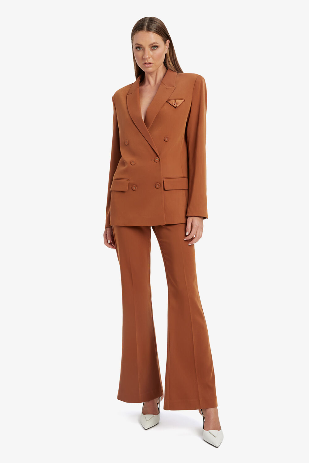 SLOANE CLASSIC BLAZER in colour COPPER BROWN