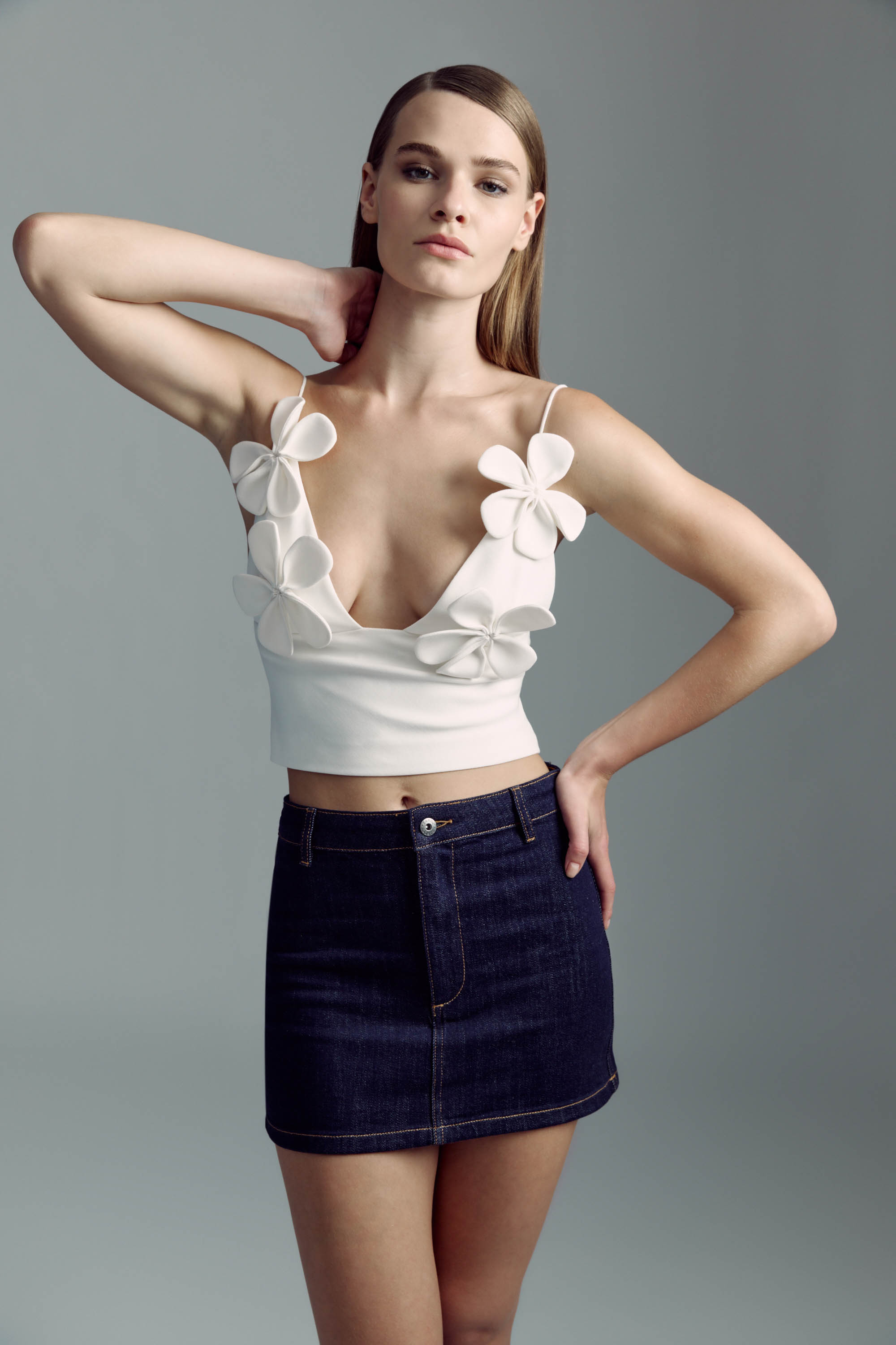 Bardot Maika Denim Mini Skirt In Dark