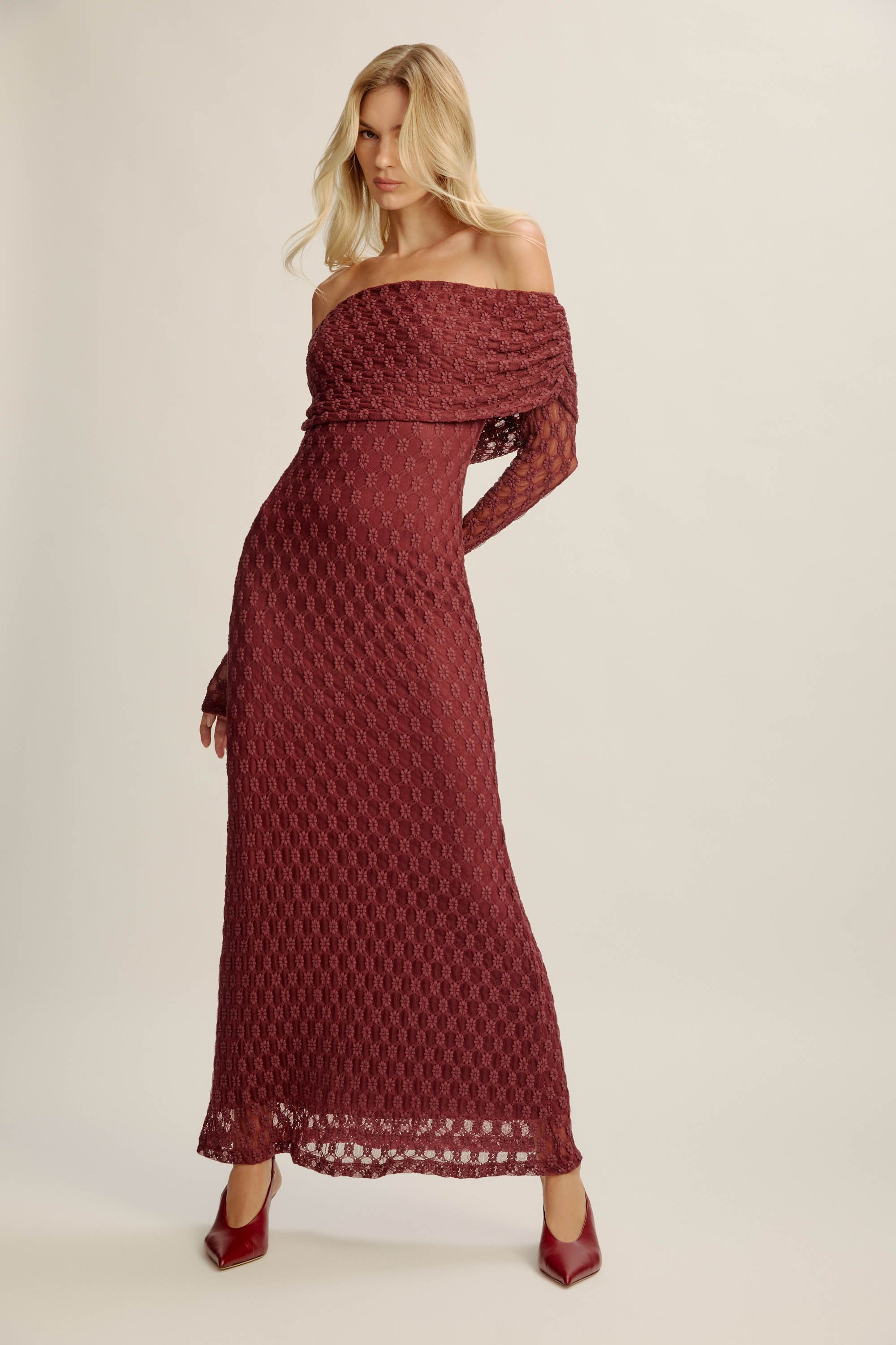 Bardot Adoni Off Shoulder Maxi Dress In Multi