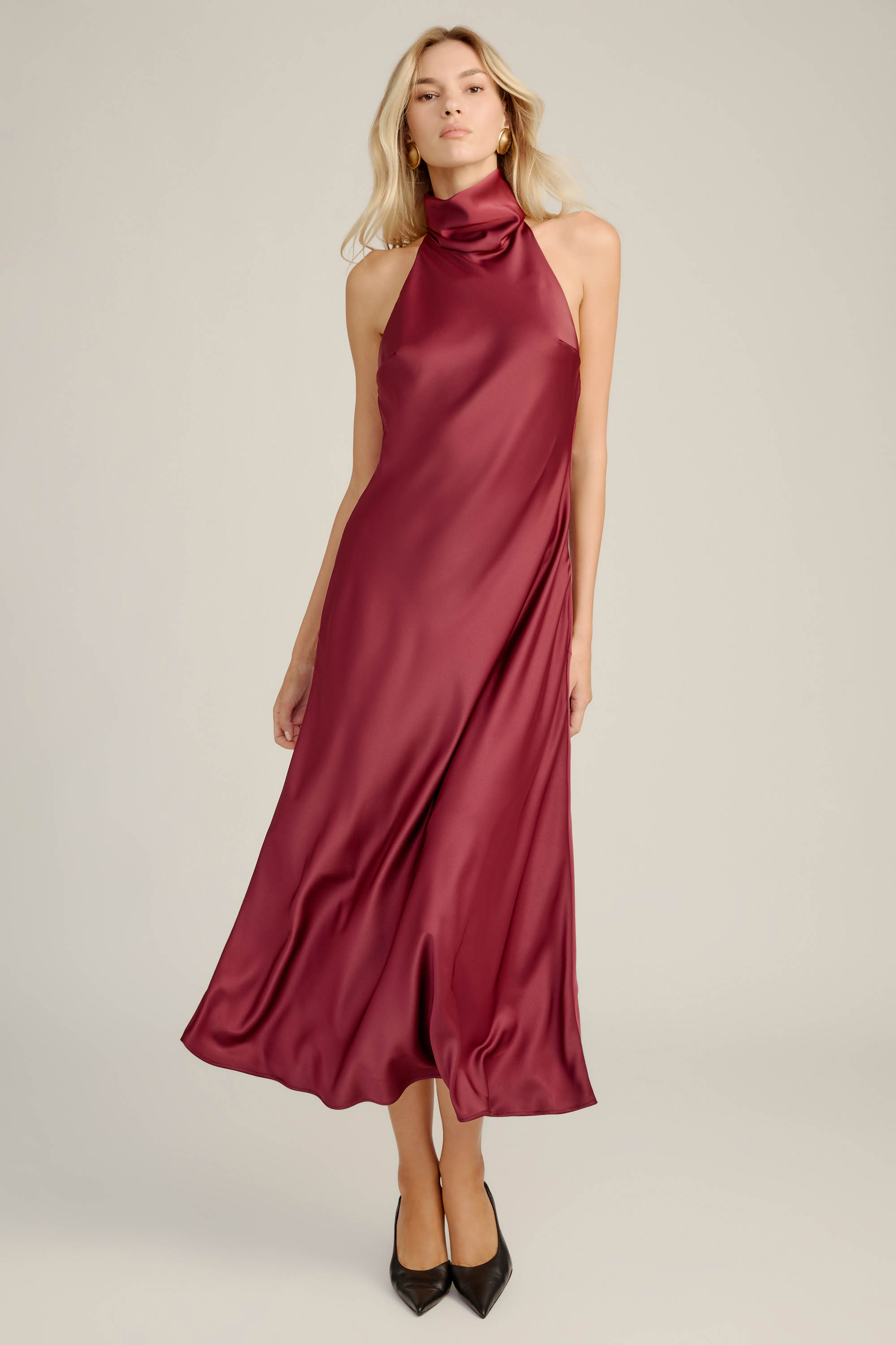 Bardot Delphina Slip Midi Dress In Purple