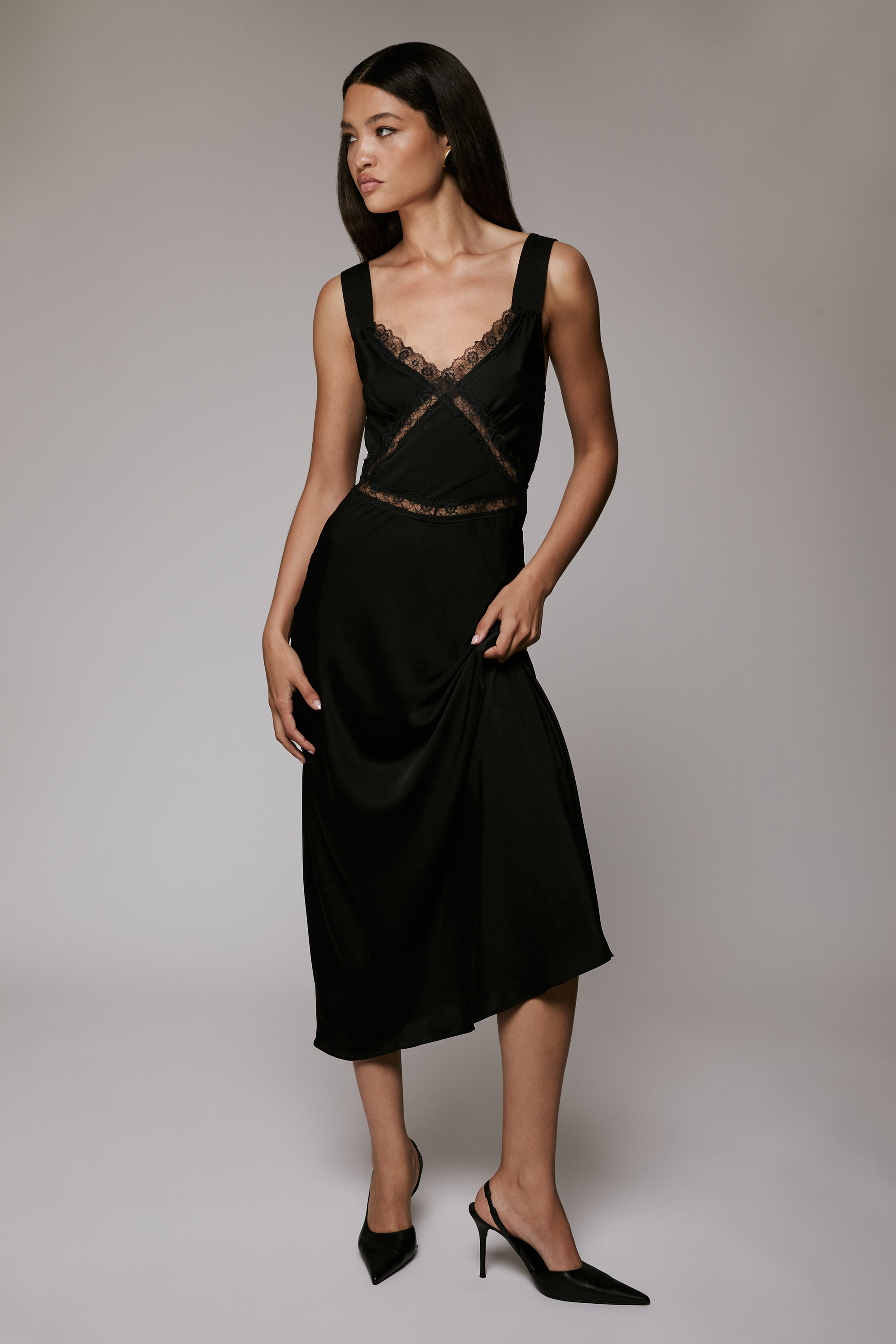 BARDOT EMORY LACE SLIP DRESS