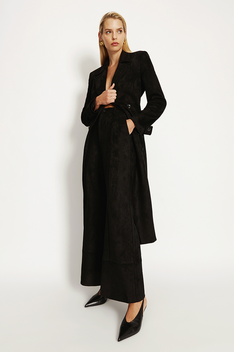 MARLOWE VEGAN SUEDE PANT BLACK