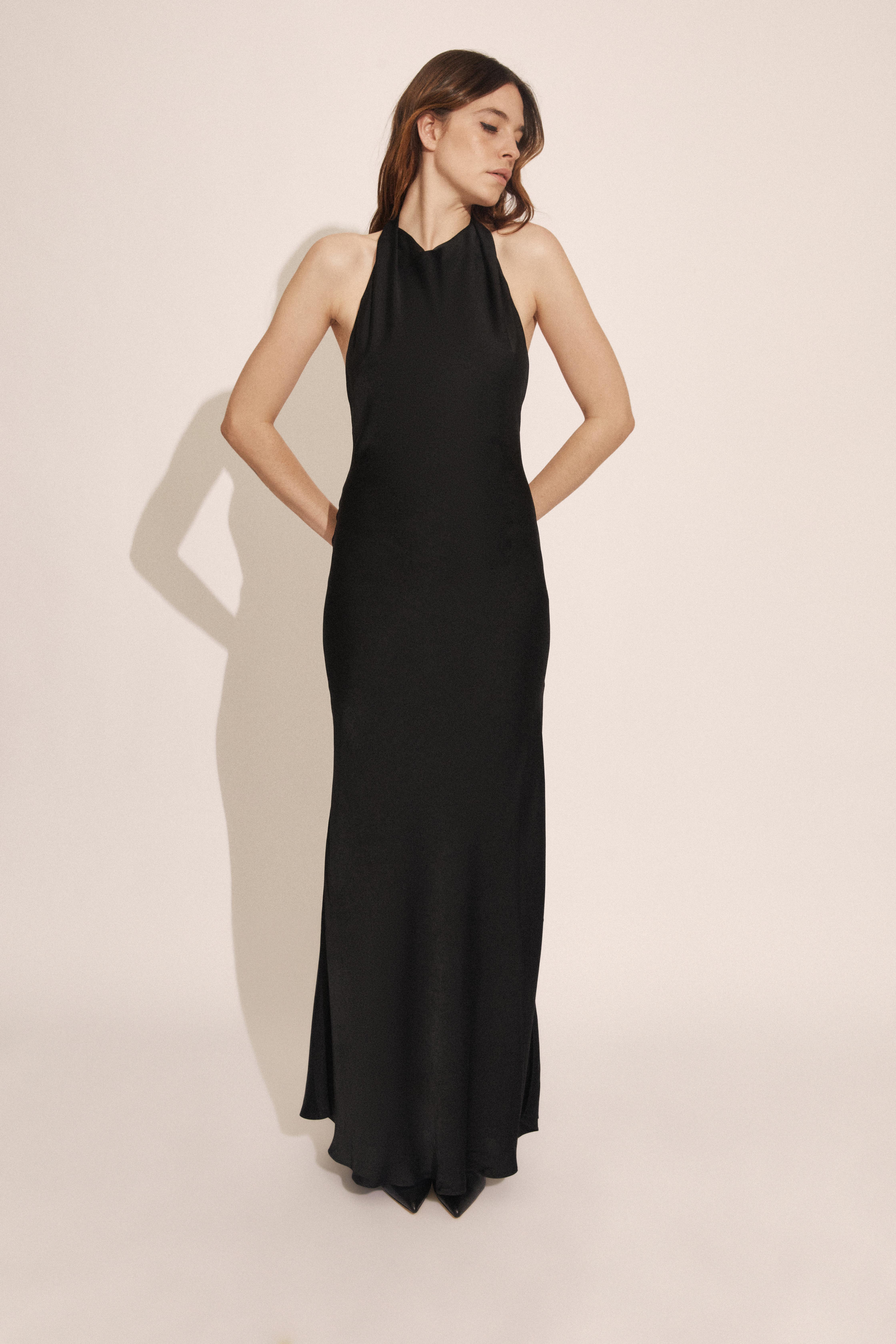 Shop Bardot Similina Halter Maxi Dress In Black