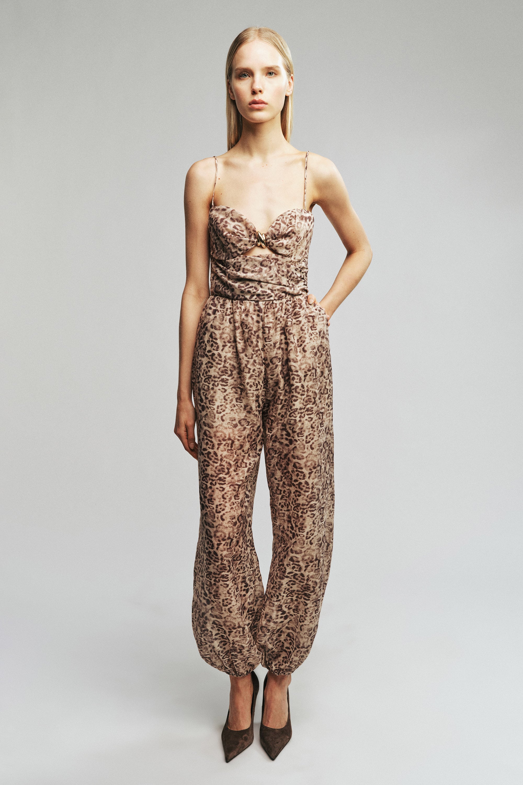 Bardot Yvette Jumpsuit In Brown