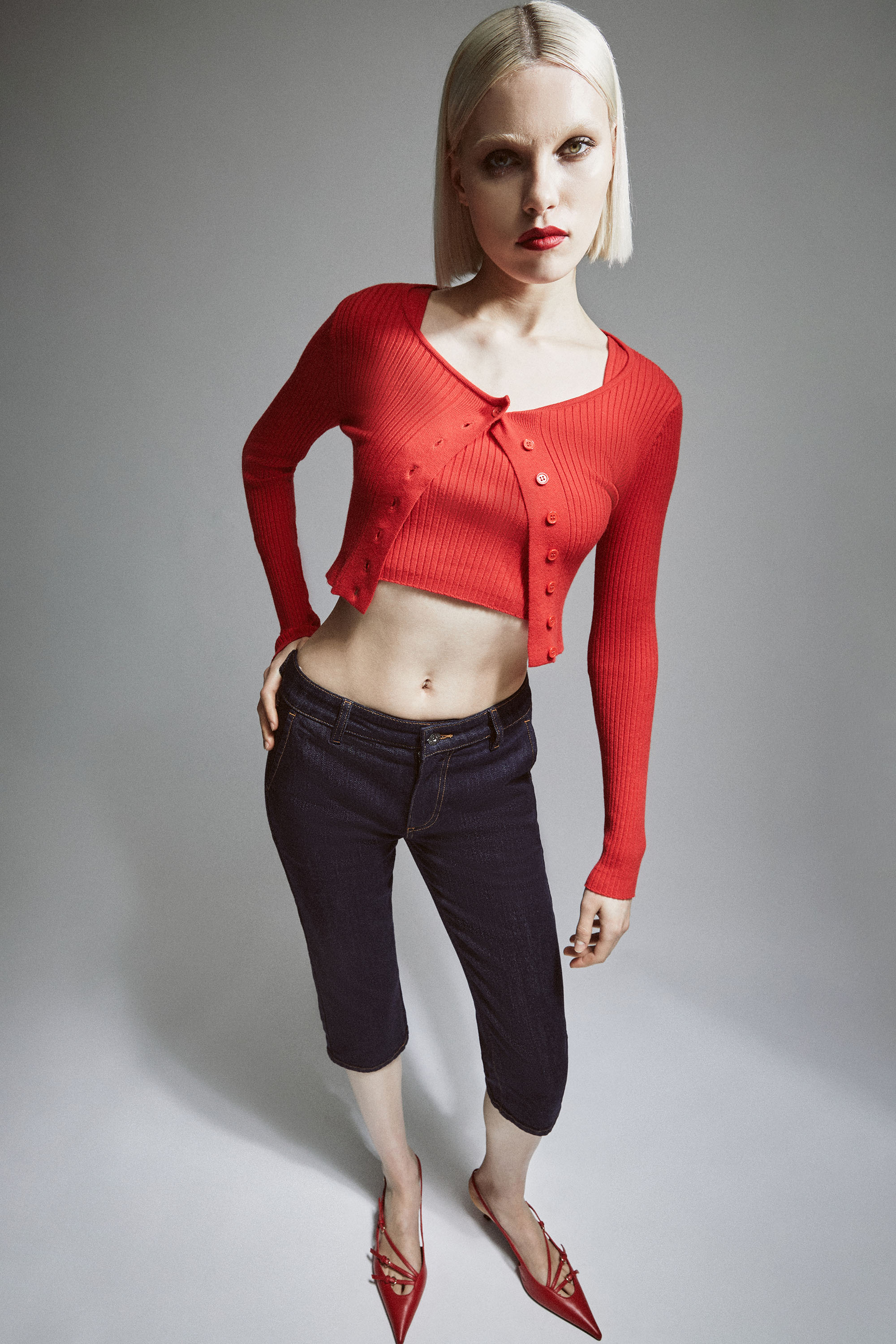 Bardot Sarita Knit Top In Deep Red